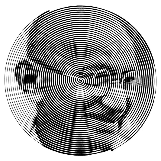 Mahatma Gandhi Geometric Spiral